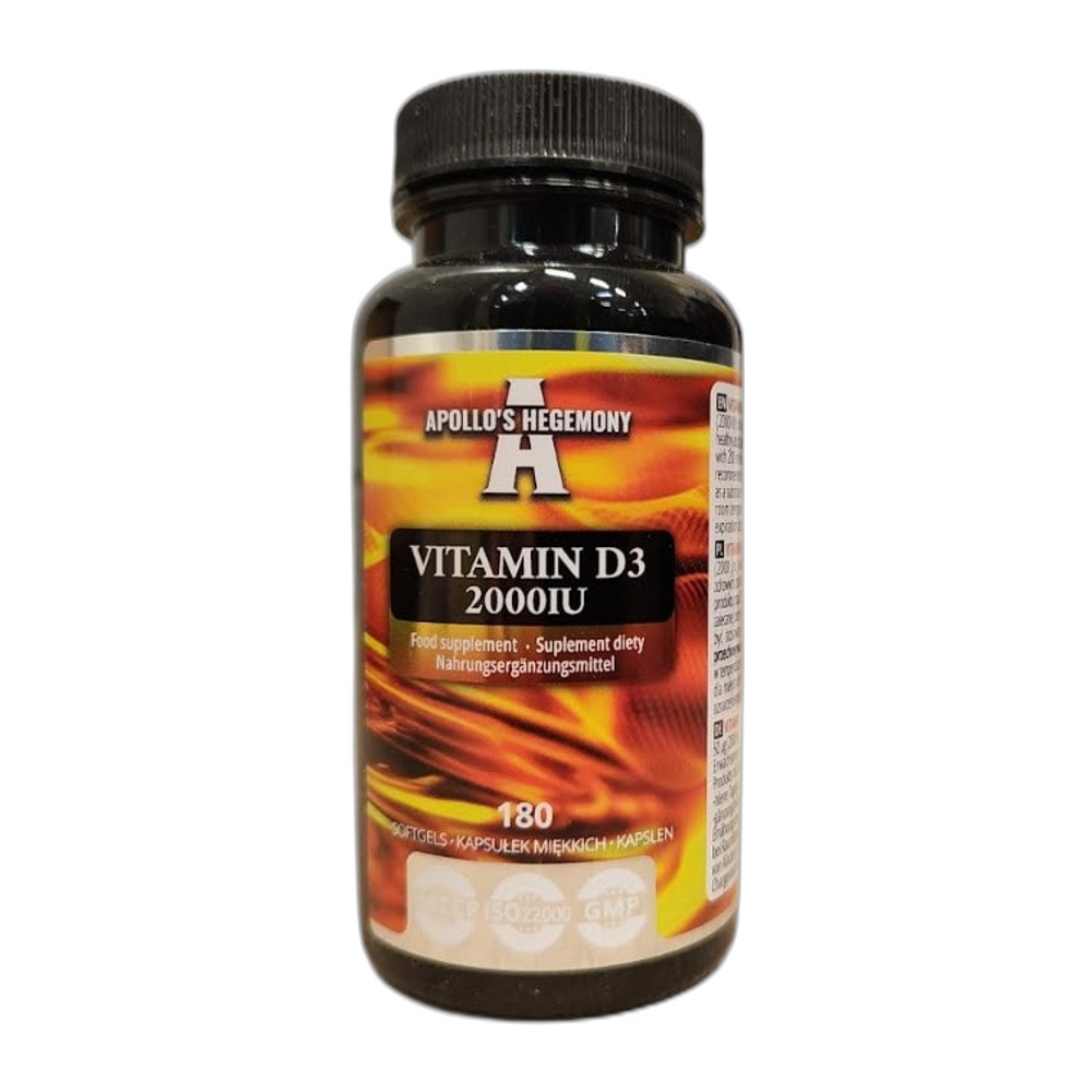 Apollo's Hegemony Vitamin D3 2000IU - 180 softgels