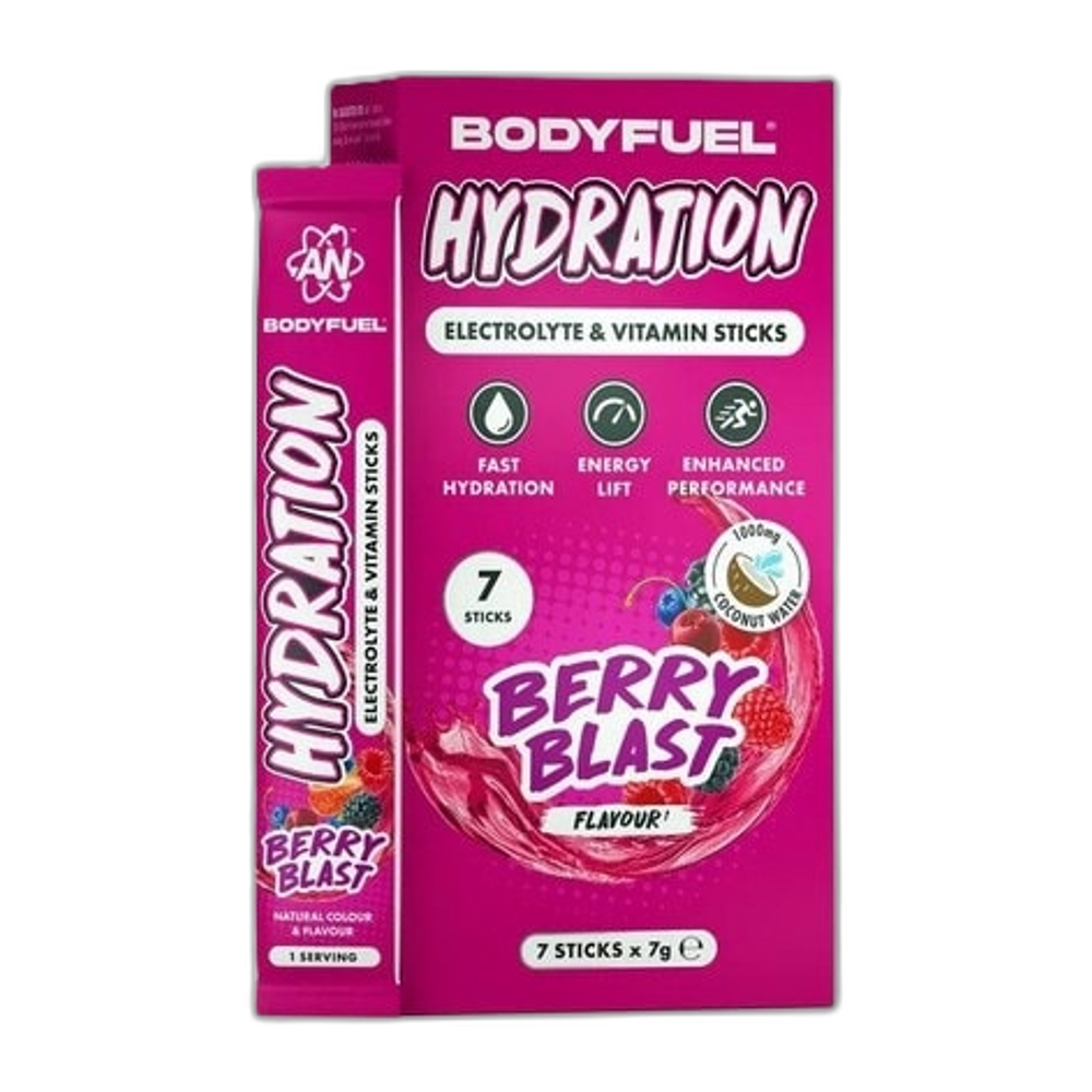 Applied Nutrition Bodyfuel Hydration Electrolyte & Vitamin Sticks, Berry Blast - 7 x 7g