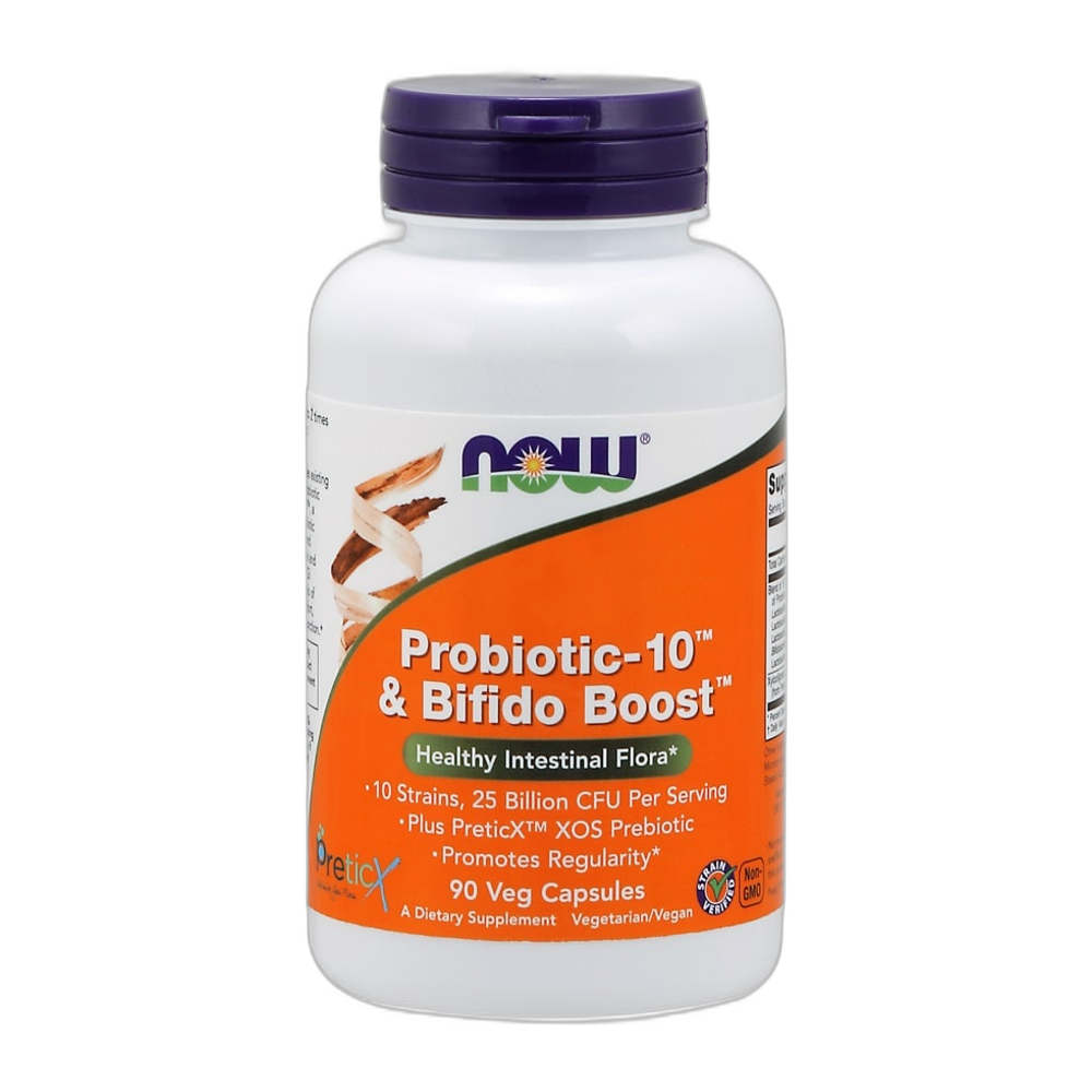 NOW Foods Probiotic-10 & Bifido Boost - 90 vcaps
