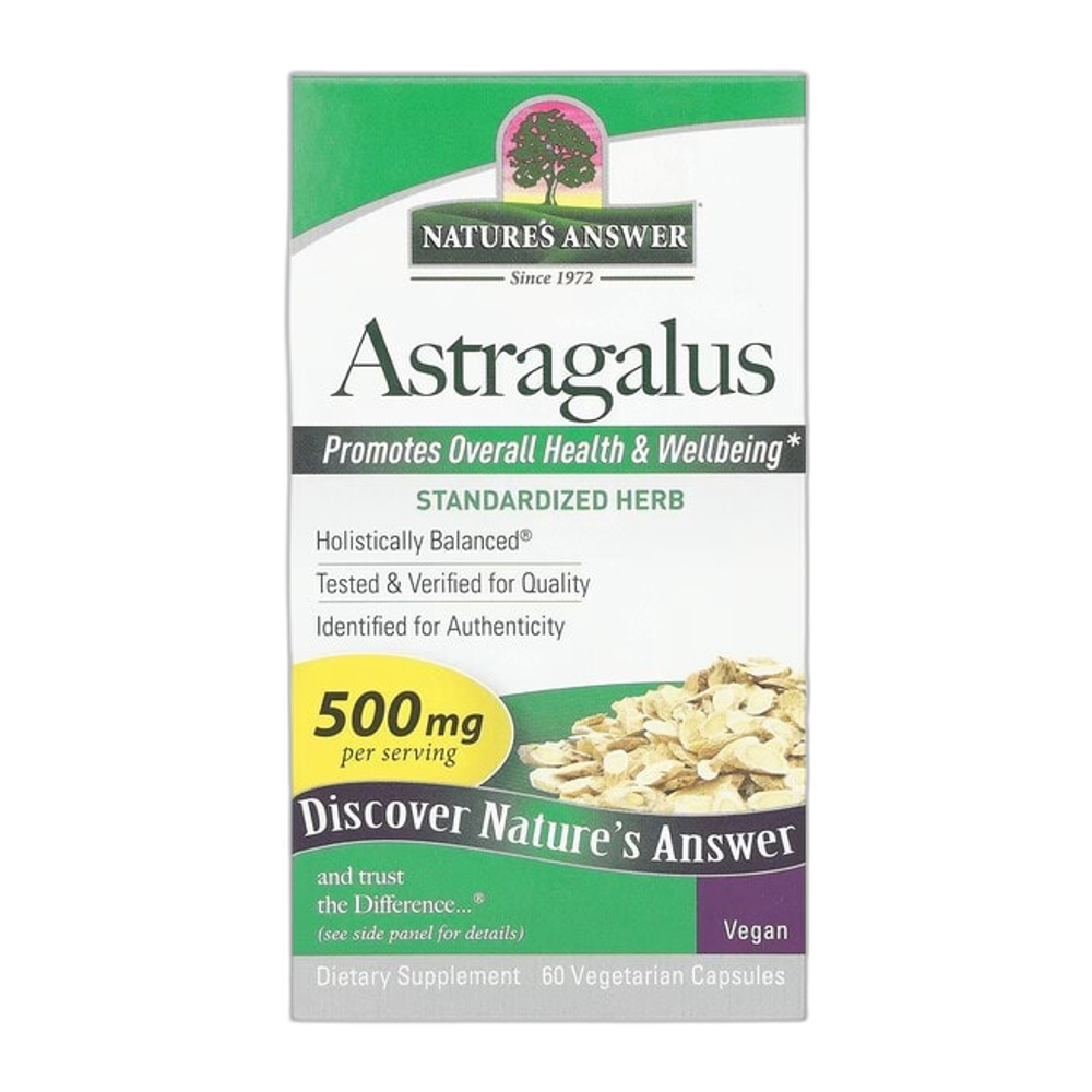 Nature's Answer Astragalus Root, 500mg - 60 vcaps