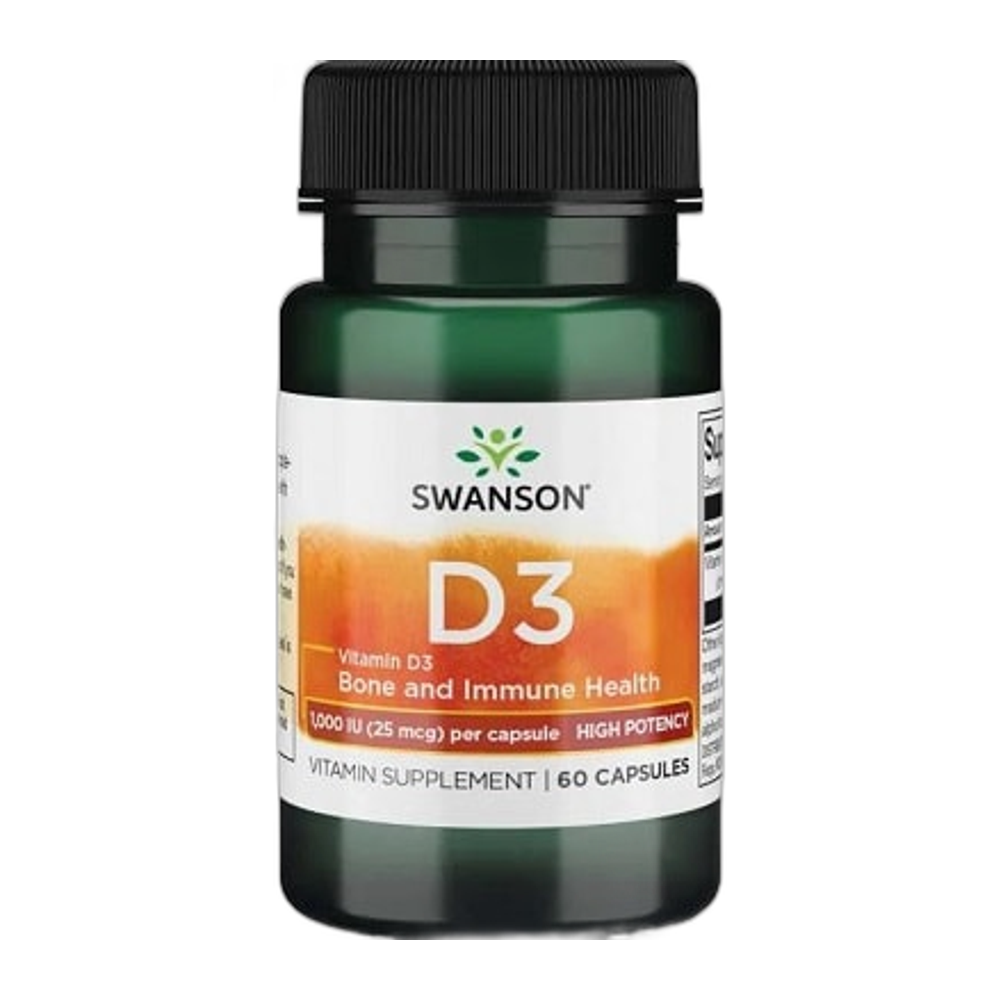 Swanson Vitamin D-3, 1000 IU - 60 caps