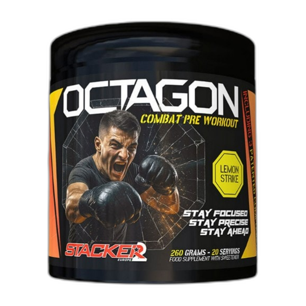 Stacker2 Europe Octagon Pre Workout, Lemon Strike - 260g