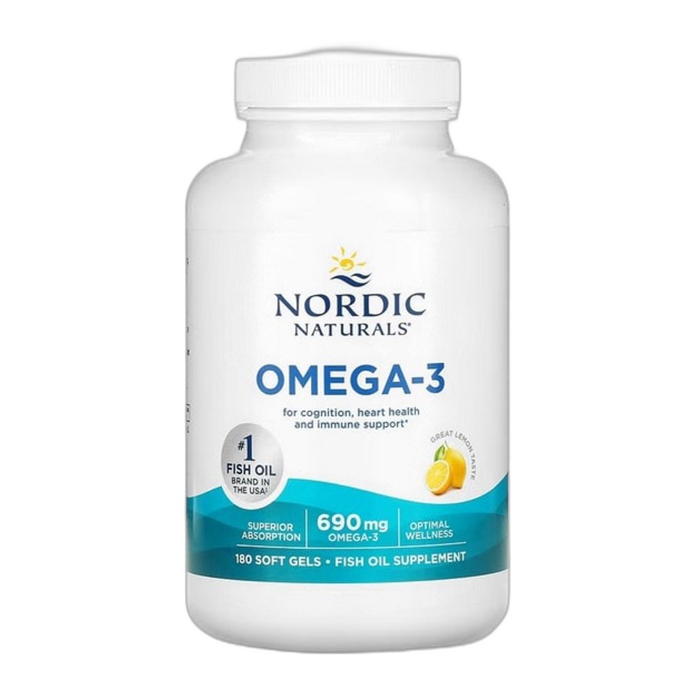 Nordic Naturals Omega-3, 690mg Lemon - 180 softgels