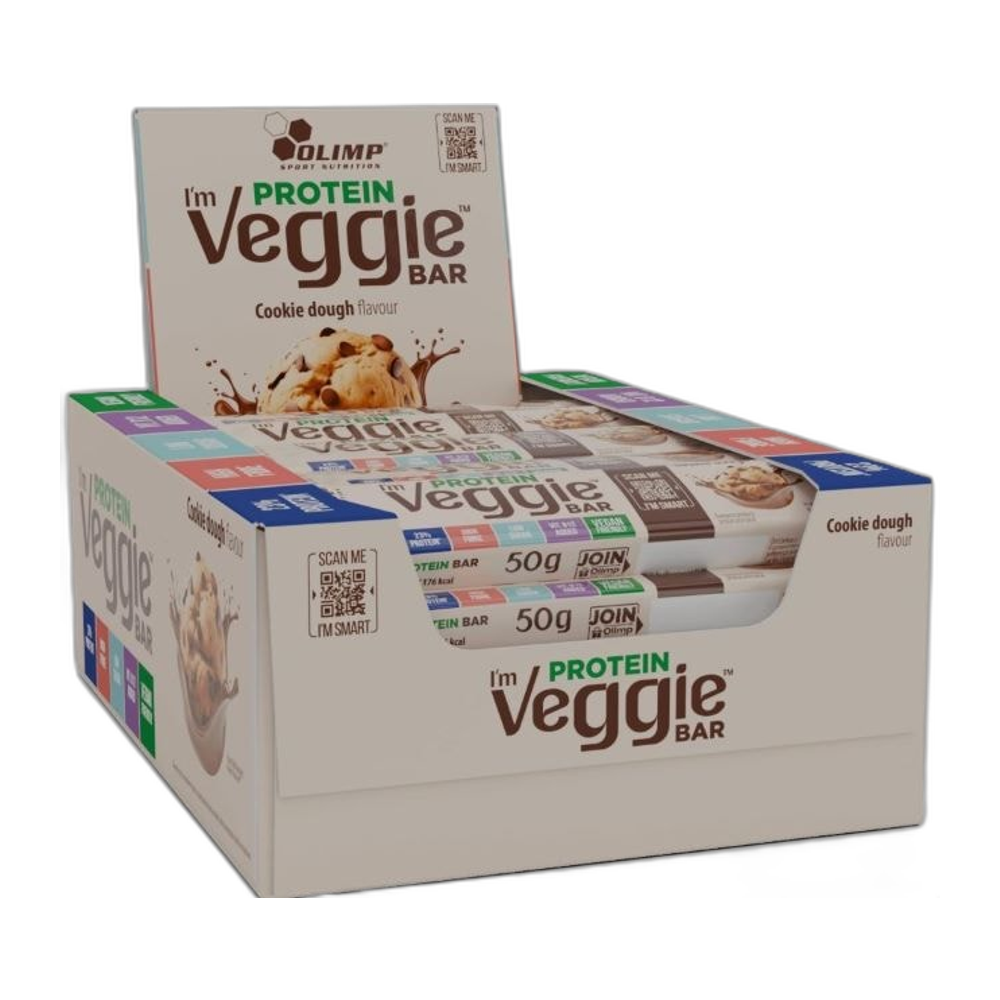 Olimp Nutrition Protein Veggie Bar, Cookie Dough - 25 x 50g