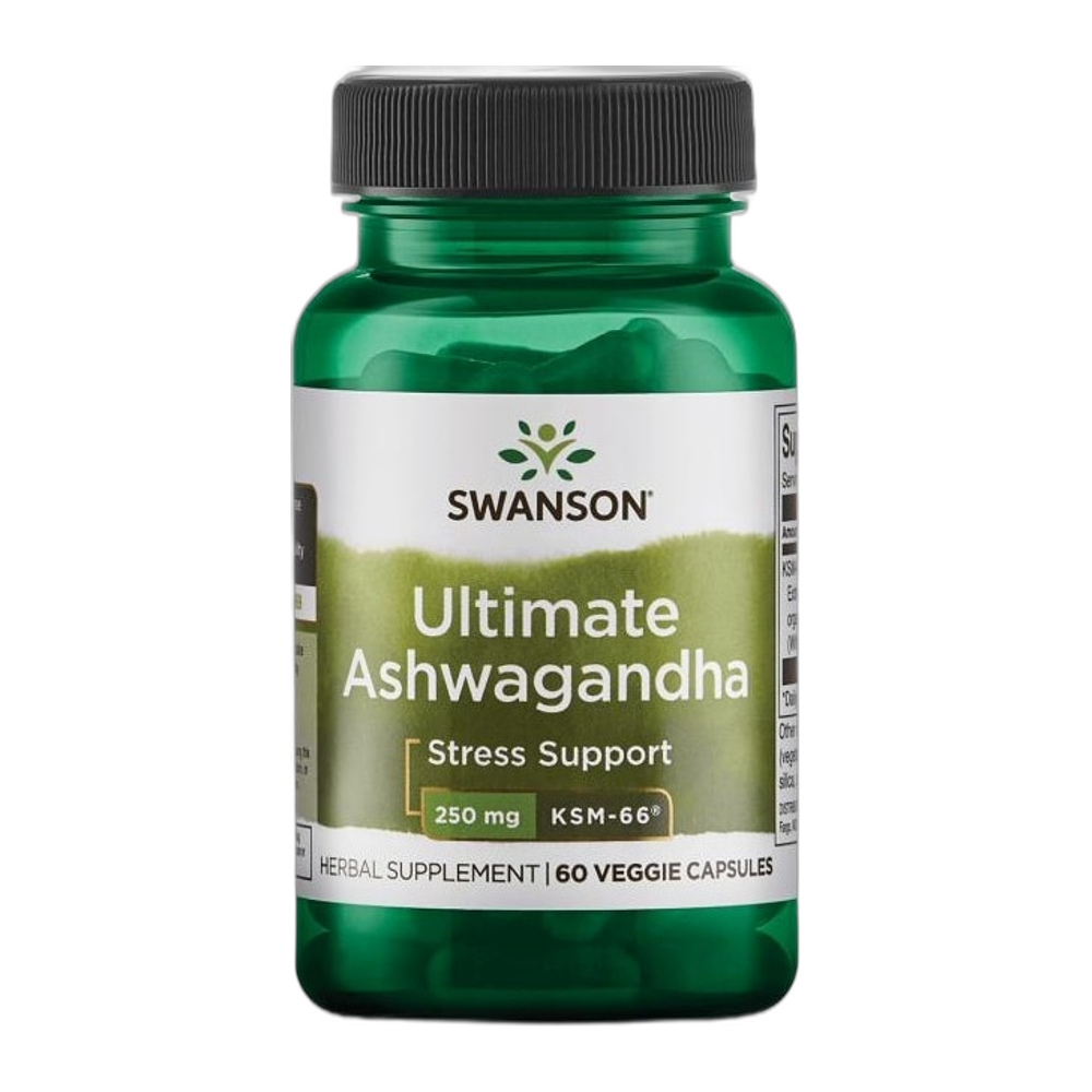 Swanson Ashwagandha Ultimate KSM-66, 250mg - 60 vcaps