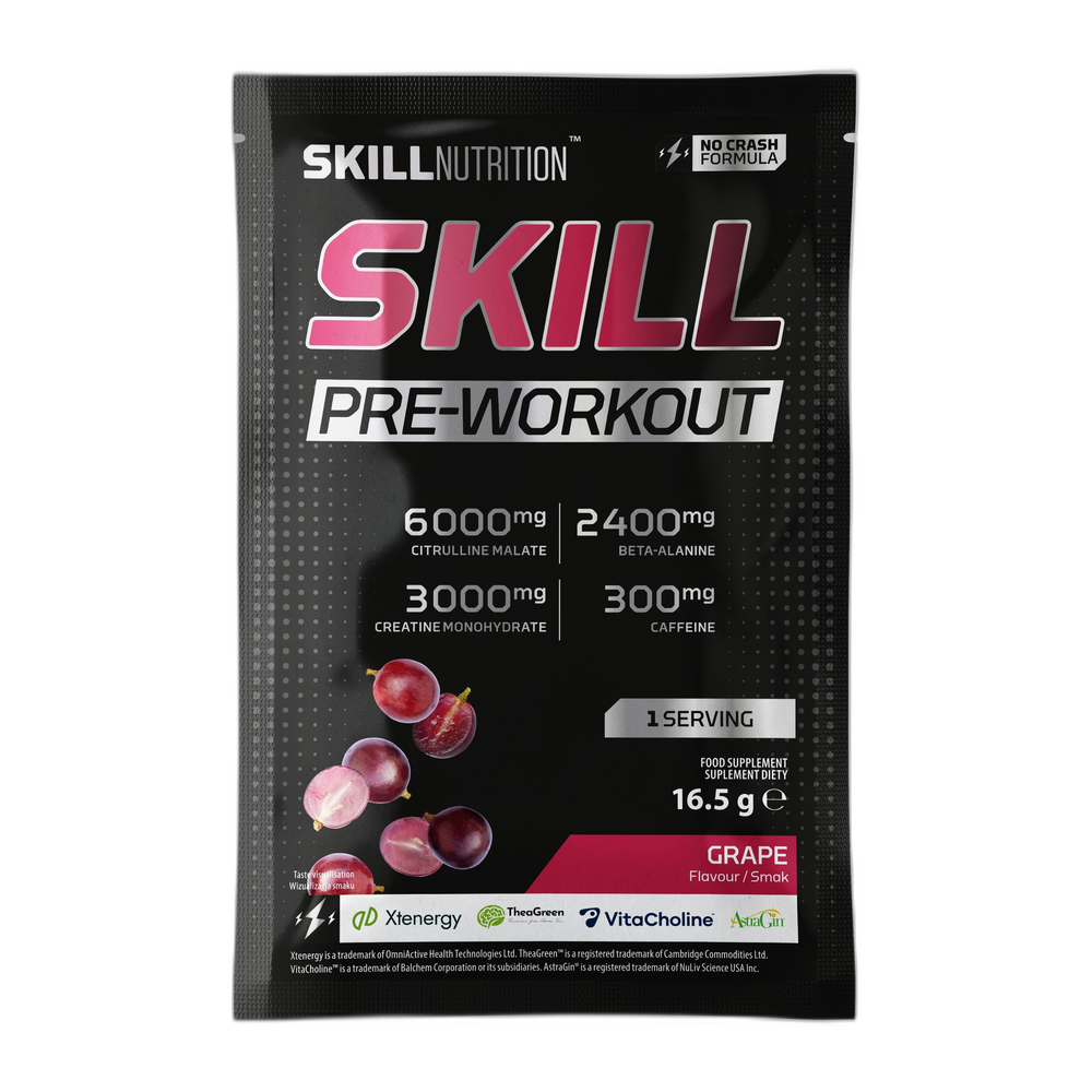 Skill Nutrition Skill Pre-Workout, Grape - 16.5g (1 serving)