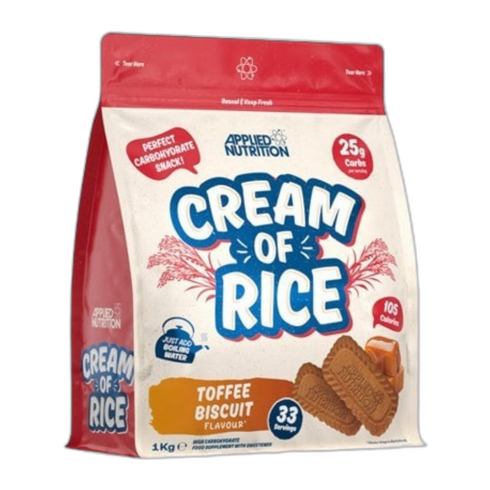 Applied Nutrition Cream of Rice, Toffee Biscuit - 1000g