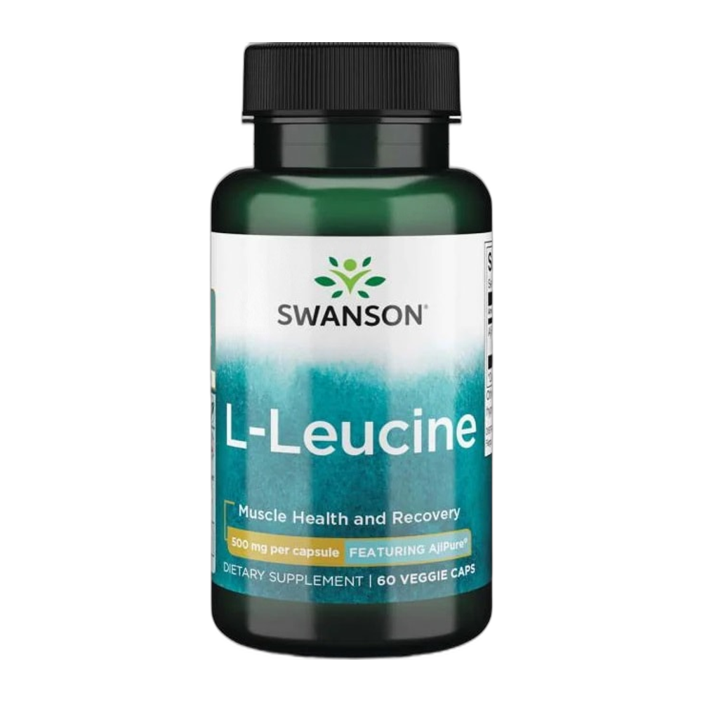 Swanson AjiPure L-Leucine, 500mg - 60 vcaps