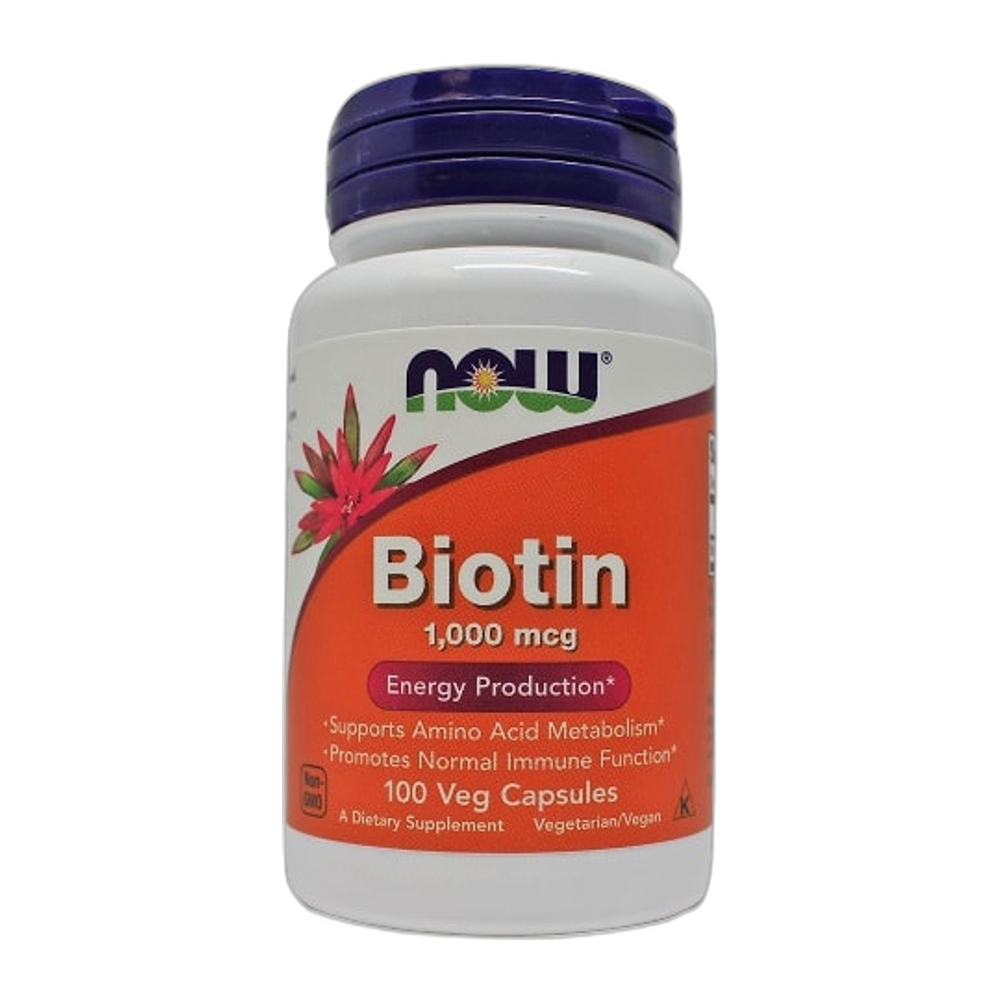 NOW Foods Biotin, 1000mcg - 100 vcaps