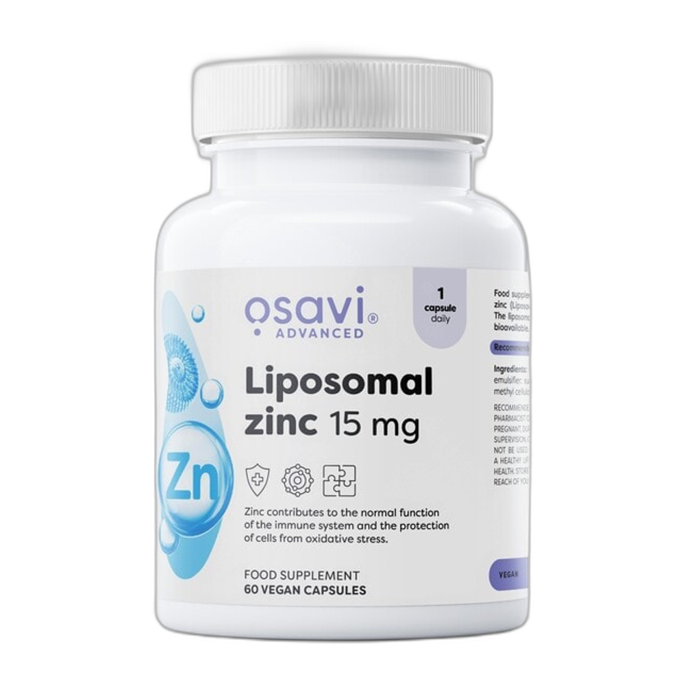 Osavi Liposomal Zinc, 15mg - 60 vegan caps