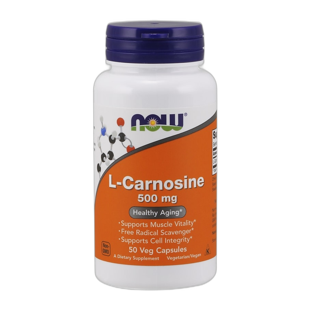 NOW Foods L-Carnosine, 500mg - 50 vcaps
