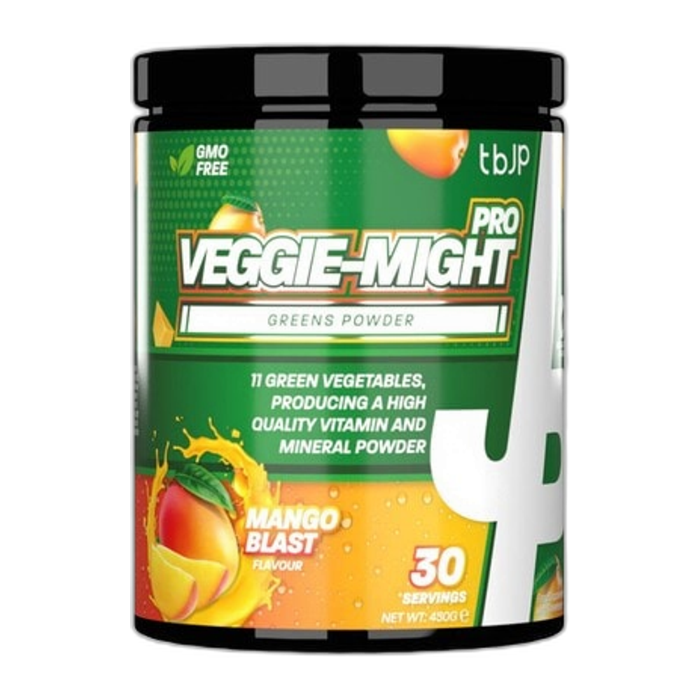 Trained by JP Veggie-Might Pro, Mango Blast - 450g