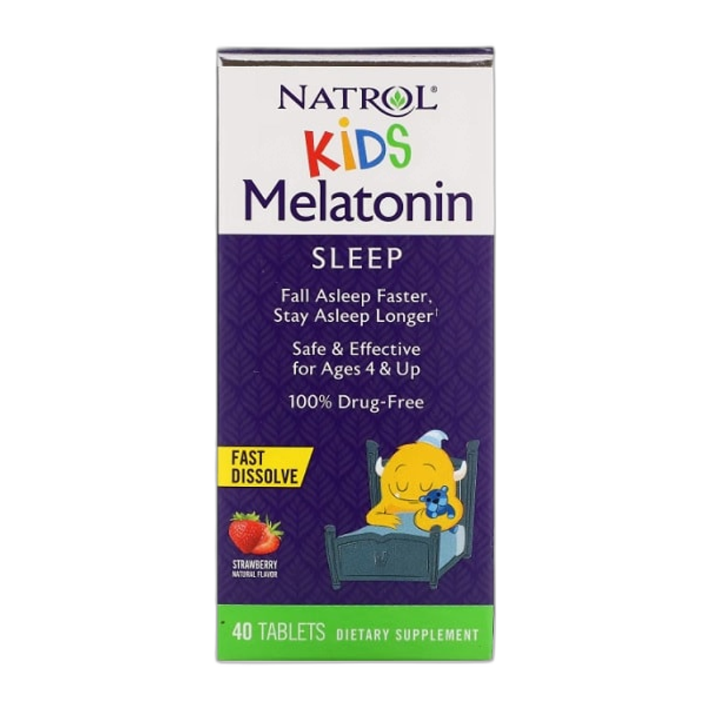 Natrol Kids Melatonin, Strawberry - 40 tabs