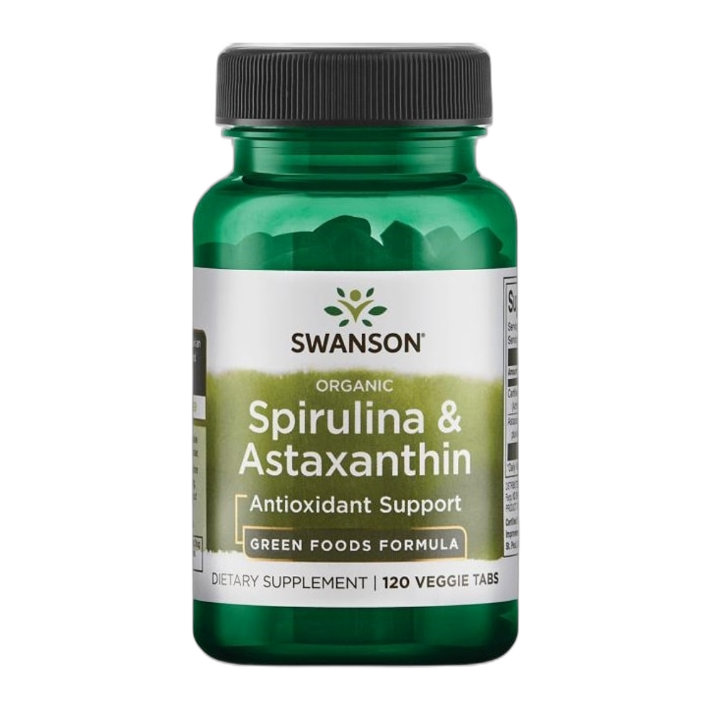 Swanson Spirulina & Astaxanthin - 120 veggie tablets