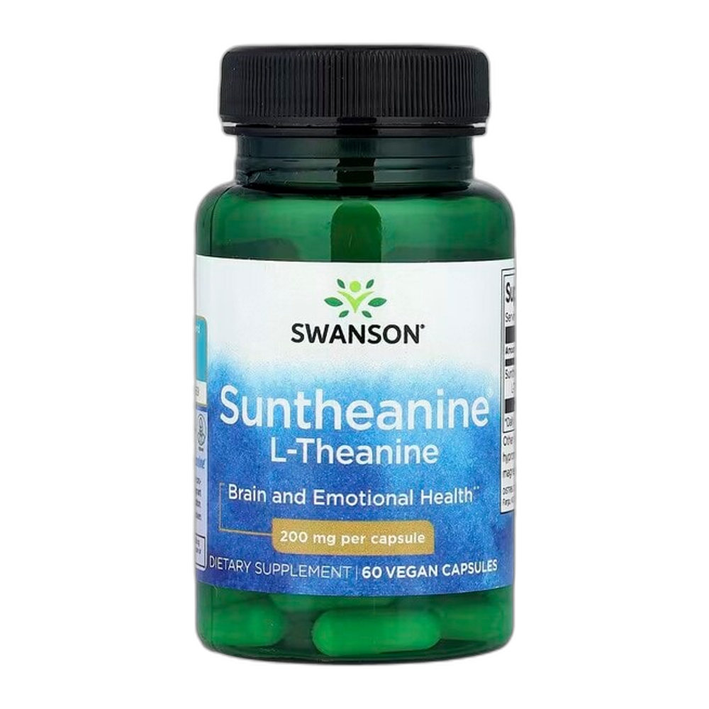 Swanson Suntheanine L-Theanine, 200mg - 60 vcaps