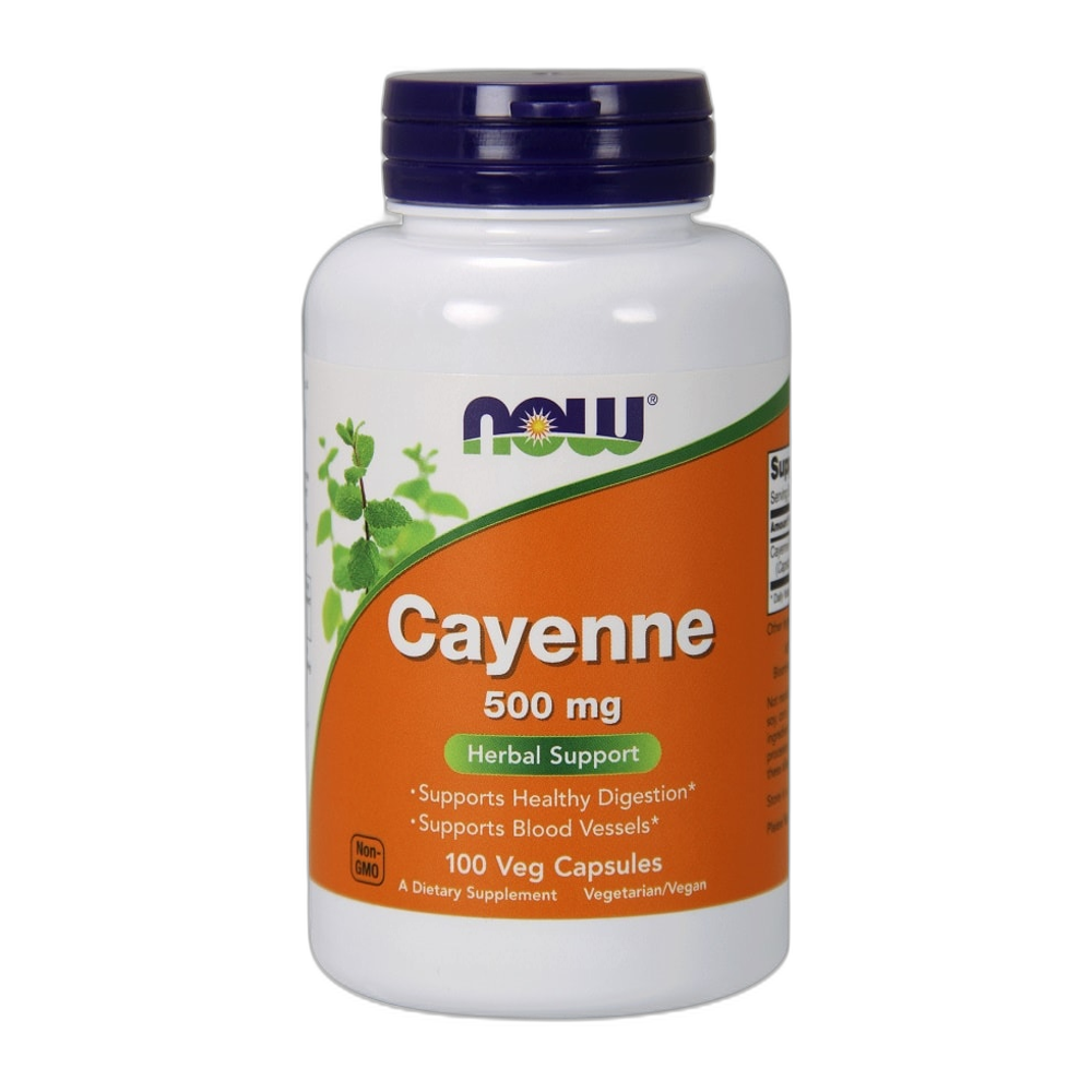 NOW Foods Cayenne, 500mg - 100 vcaps