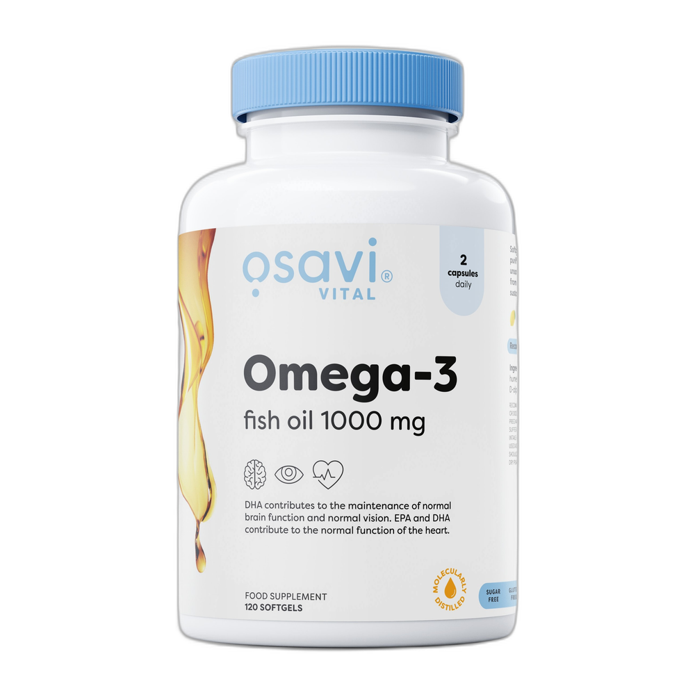 Osavi Omega-3 Fish Oil Molecularly Distilled, 1000mg - 120 softgels