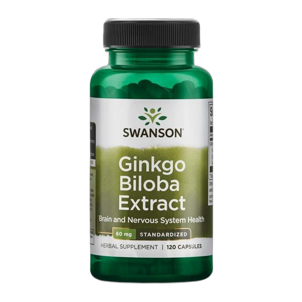 Swanson Ginkgo Biloba Extract, 60mg - 120 caps