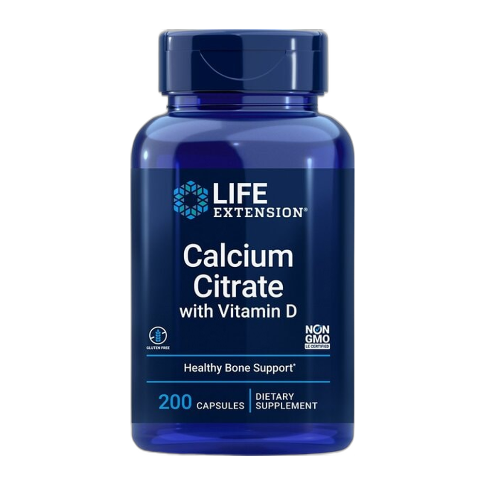 Life Extension Calcium Citrate with Vitamin D - 200 vcaps