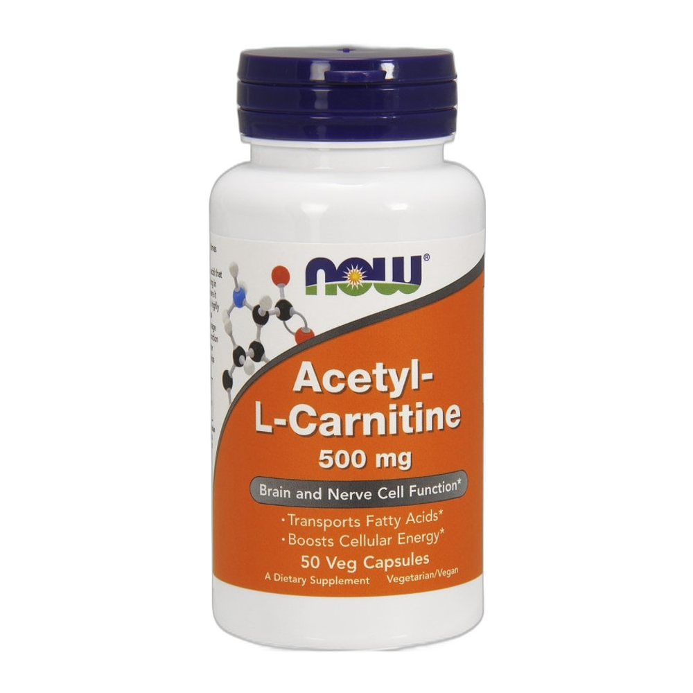 NOW Foods Acetyl-L-Carnitine, 500mg - 50 vcaps