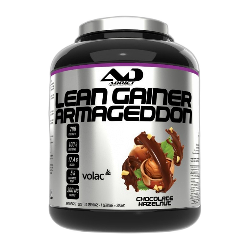 Addict Sport Nutrition Lean Gainer Armageddon, Chocolate Hazelnut - 2000g
