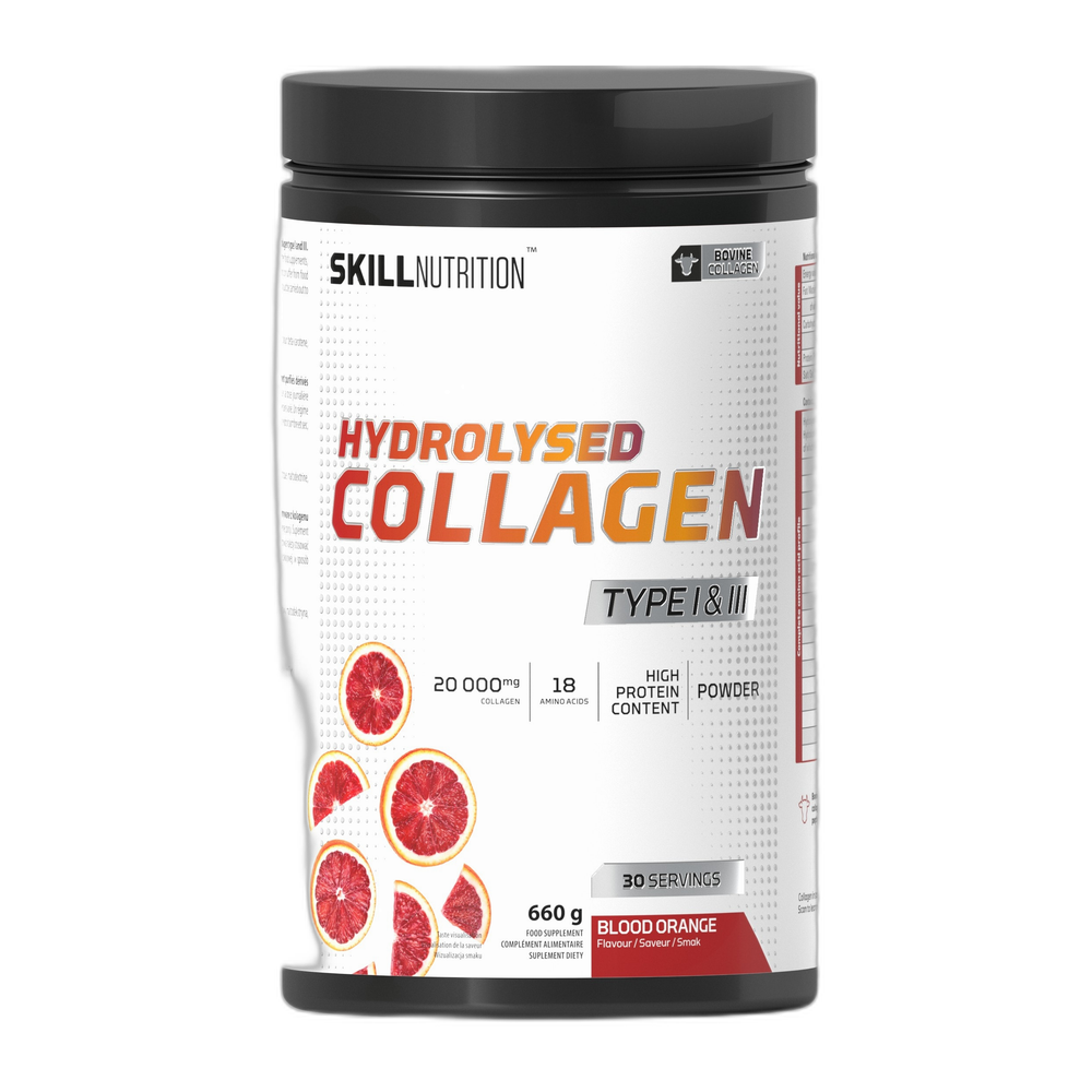 Skill Nutrition Hydrolysed Collagen Type I & III, Blood Orange - 660g
