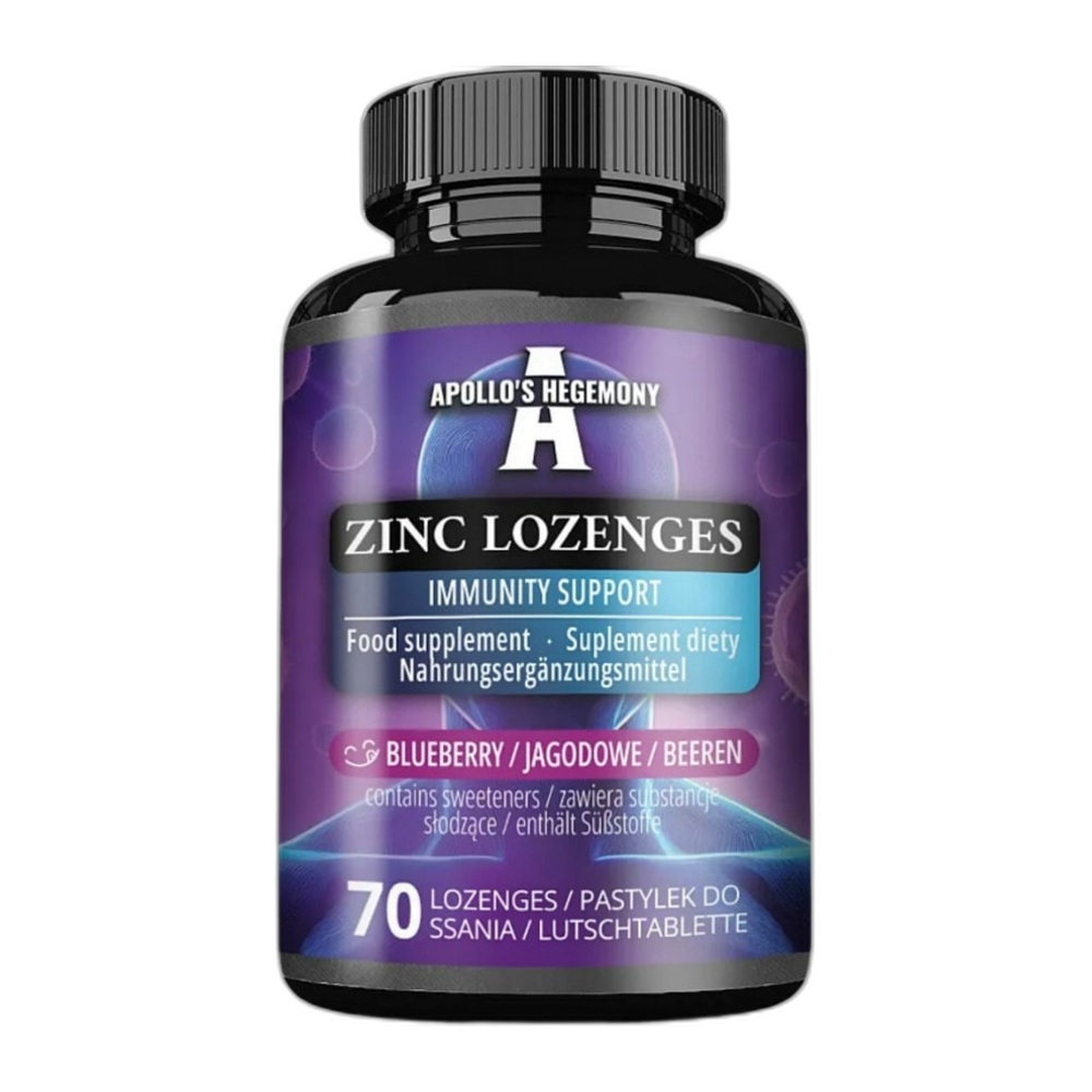 Apollo's Hegemony Zinc Lozenges, Blueberry - 70 lozenges